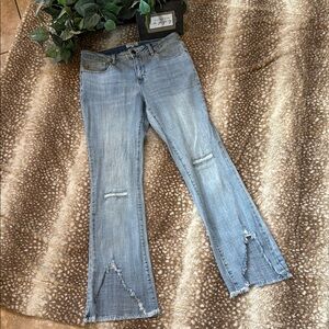Tru Luxe Blue Flare Wide Leg Jeans